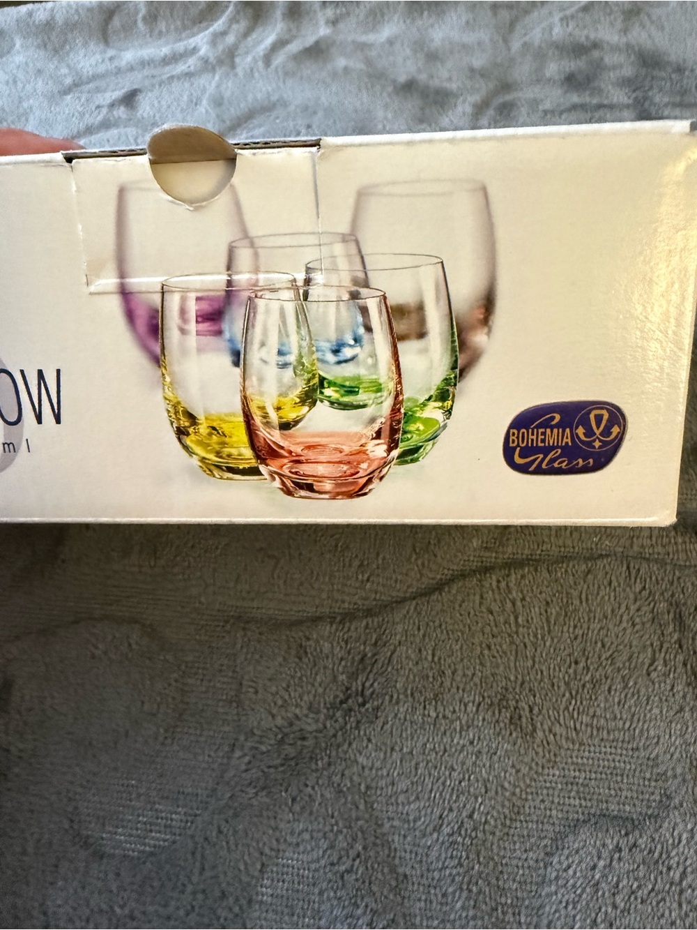 Bohemia Crystal Rainbow 6-Piece Colorful Stemless Shot Glasses CZ 60ml OSK - Picture 4 of 5